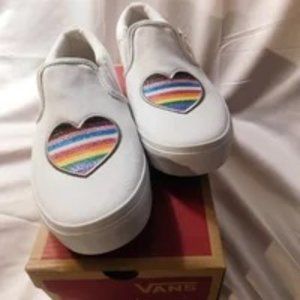 Van's Asher Pride Glitter Slip On Sneakers Woman's' Size 6 NEW